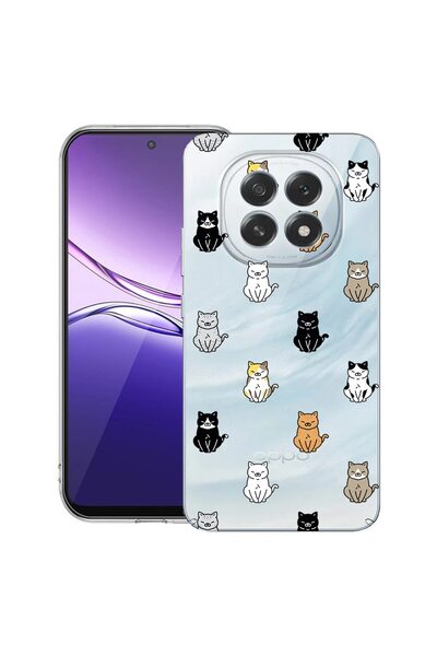 bestcase ¬Æ Husa pentru OPPO F29 cu Design Cat Pattern, Clear Slim Silicon, A...