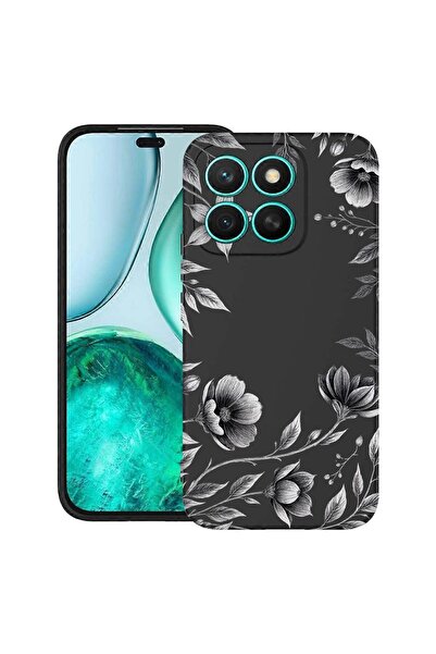 bestcase ¬Æ Husa TPU Ultra Slim Compatibila cu Honor X6b, Black Floral, 20228...