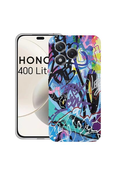 bestcase Husa pentru Honor 400 Lite 5G, BestCase¬Æ Clear Silicon 2MM, Graffit...