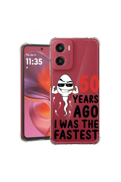 bestcase ¬Æ Husa pentru Motorola Moto G05, Anti Shock 1.5MM, 50 Years ago I W...