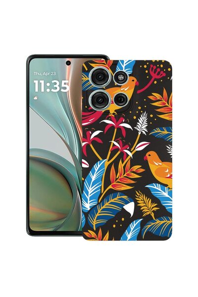bestcase ¬Æ Husa pentru Motorola Moto G75, Colored Birds, Slim Silicon 0.8MM,...
