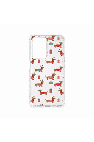 bestcase Противоударен калъф, съвместим с OPPO A77, Коледен дакел, Устойчив н...