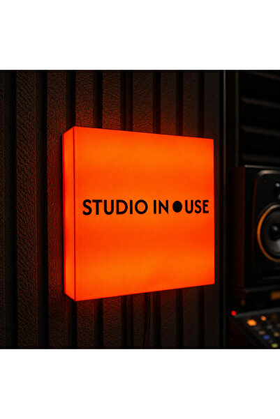 Dekor atolyem STUDIO IN USE - Led Duvar Lambası - Müzik Stüdyosu - Tattoo - B...