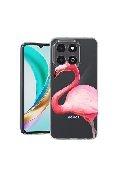 bestcase Διαφανής Λεπτή Θήκη Σιλικόνης Συμβατή με Honor X6c, Ροζ Φλαμίνγκο, 3...