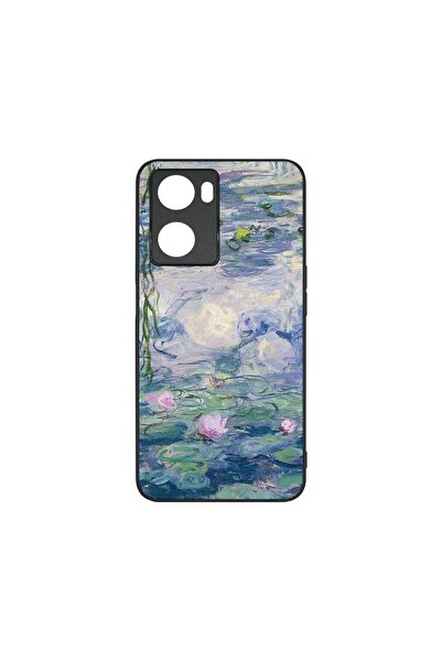bestcase Тънък стъклен калъф, съвместим с OPPO A57 4G / A57s, Водни лилии, HD...