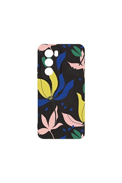 bestcase ¬Æ Husa Premium Silicon, Compatibila Cu OPPO Reno12, Flowers Pattern...
