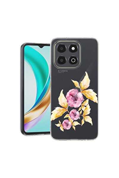 bestcase ¬Æ Husa Clear Slim Silicon Compatibila cu Honor X6c, Pastel Flowers,...