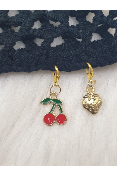 HAPPY HANDMADE شبكة شعر كروشيه بتصميم الكرز والفراولة/هدية عيد ميلاد مميزة/قبعة شبكية/قبعة فيرال/ملابس شبابية عصرية/عطلة/هدية