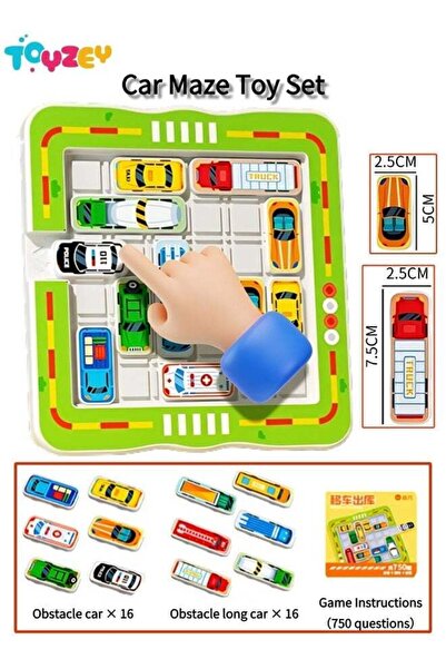 Toyzey Parking Puzzle Magnetic Travel Game Car Game Brain Teaser with 750 Que...