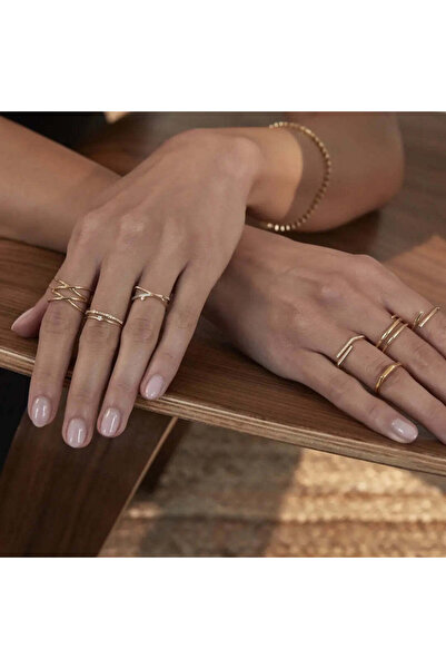 Lisa&Co. Inel Aur Alethea 52 mm / Aur galben / Diamant alb