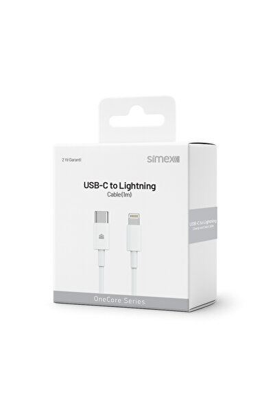 Simex iPhone 11-12-13-14 Uyumlu Usb to Lightning Hızlı Şarj Kablosu 1 Mt CE B...