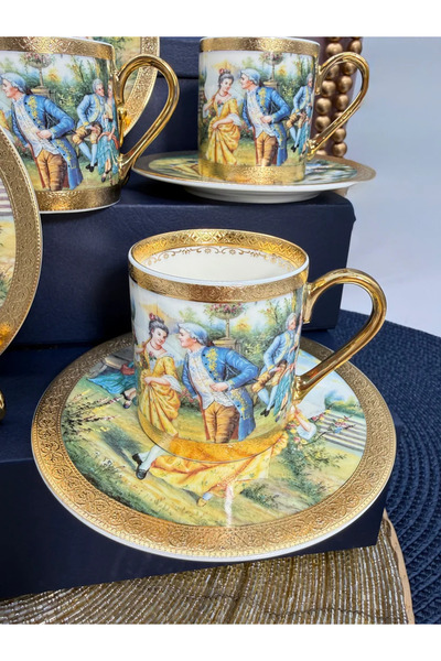 Generic Romeo-Juliet Blue 6 Piece Limoges My Style Coffee Set