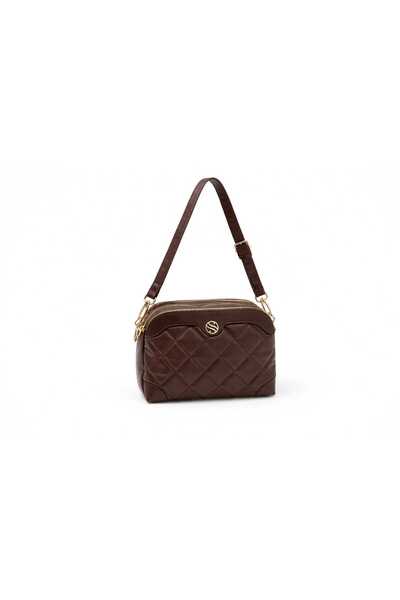 Sanmorris Women's Medium Size 3-Compartment Quilted Crossbody Shoulder Bag - ...