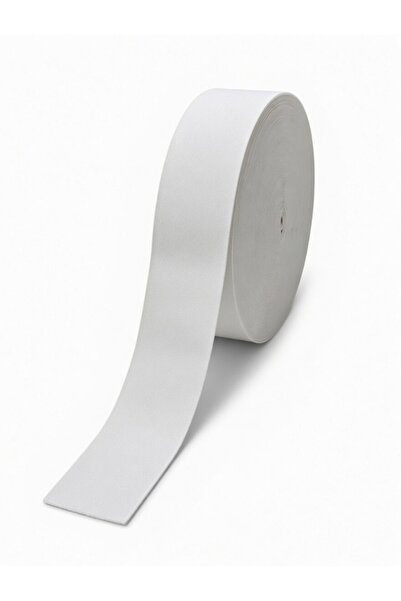 OKARTEXTILE 5 CM BEYAZ YASSI LASTİK - 25 MT - BEL, PAÇA, DON LASTİĞİ