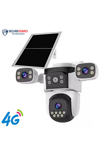 OEM Camera Supraveghere 4G cu cartela SIM, 3 Lentile, Panou Solar 8W si bater...
