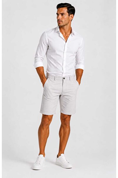ANATOLIATEKSTILE Men's Shorts Plus Size Casual Premium Elegant Bermuda Shorts...