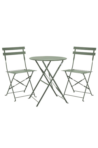 MAPROFI Mobilier pentru Gradina Bistro Flair, Set Masa cu 2 Scaune, din Otel ...