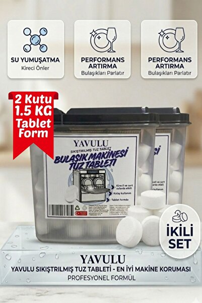 yavulu Bulaşık Tuz Tableti Kutulu Bulaşık Makinesi Tuzu Kireç ve Sert Sularda...