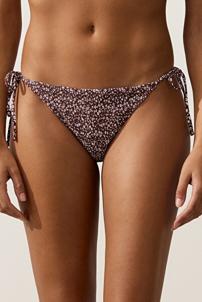 Oysho Büzgülü fiyonklu orta kesim bikini altı