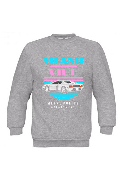GILDAN Παιδικό Φούτερ Miami Vice - ΓΚΡΙ, 12 ετών