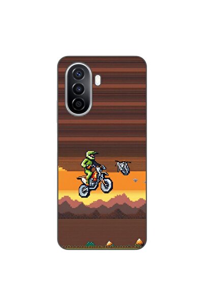 OEM Θήκη συμβατή με Huawei Nova Y70 Σιλικόνης Gel TPU με σχέδιο Pixel Art Mot...