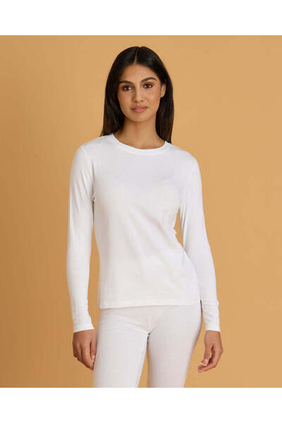REDTAG Women White Solid T-Shirt