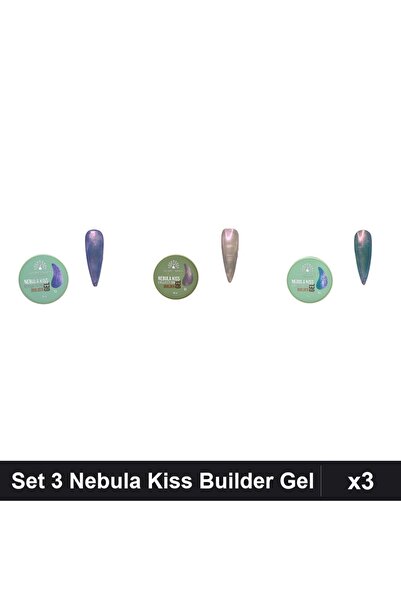 global fashion Set 3 Nebula Kiss Builder Gel 15g - Nr.01 Nr.03 Nr.13
