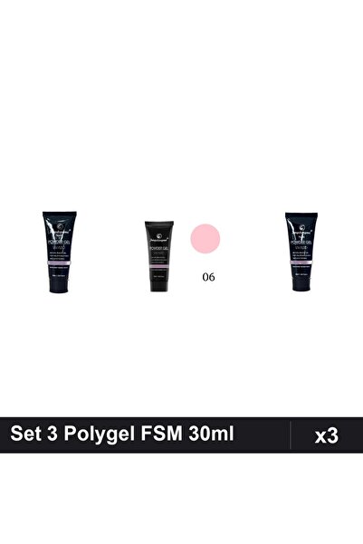 FSM Set 3 Polygel 30ml - Nr.22, Nr.06, Nr.15 - Constructie Unghii