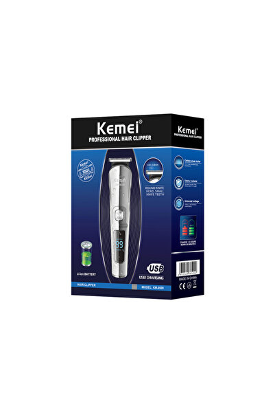 Kemei ماكينة حلاقة شعر احترافية KM-8509 بشاشة رقمية قابلة لإعادة الشحن عبر US...