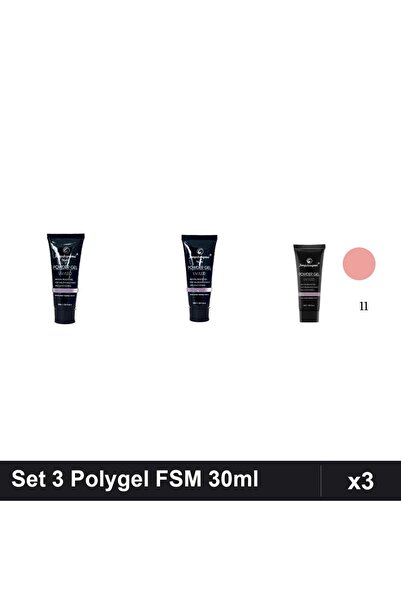 FSM Set 3 Polygel 30ml - Nr.22, Nr.15, Nr.11 - Construcție Unghii