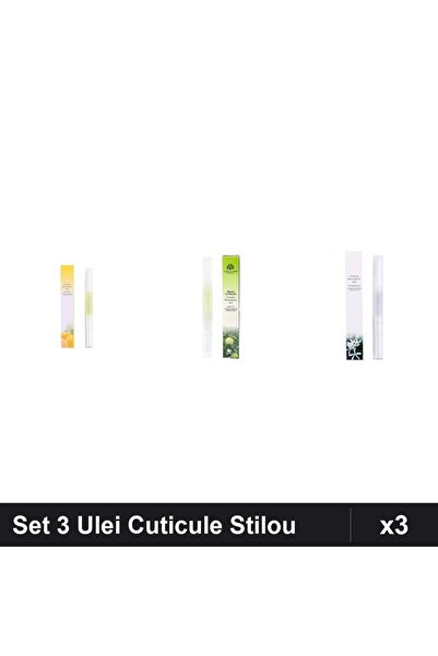 NAİLS Set 3 Ulei Cuticule Tip Stilou - Lemon, Măr, Osmanthus - Global Fashion