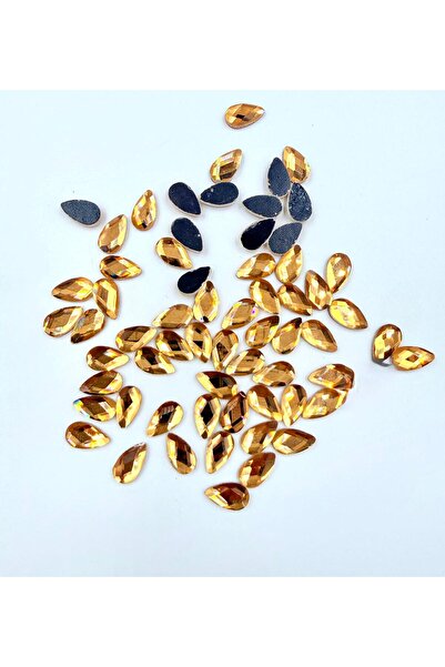 yiğit aksesuar Dmc Hotfix Champagne Drop Bonding Stone 7X12 100 Pieces