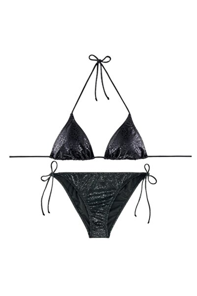SLIPSTOP Women's Black Lunaxa Black Bikini Bikini