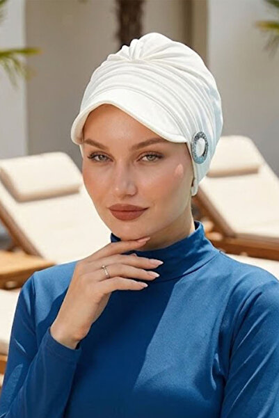 Ritagarcia Sea Cap with Visor and Buckle, Design Hijab Swimwear Cap for Beach...