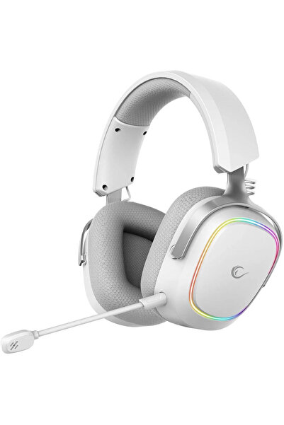 Rampage S≈Çuchawki RETSU S≈Çuchawki bezprzewodowe nauszne BT 2.4G RGB bia≈Çe