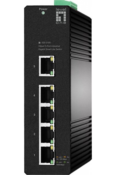 LEVEL ONE Switch industrial LevelOne 5xGE/IP30+DIN Hilbert SL gestionat