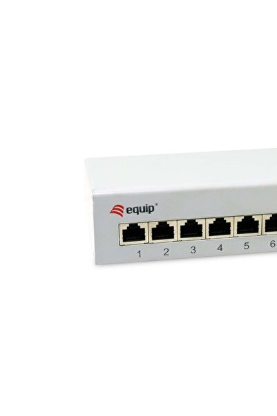 EQUIP Patchpanel 8xRJ45 Cat6a Desktop 500MHz RAL7035