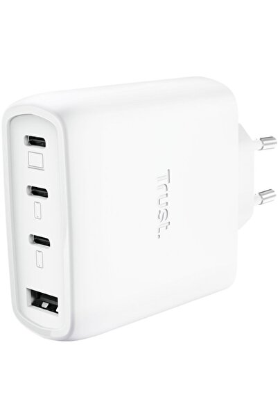 Trust ≈Åadowarka bia≈Ça MAXO GaN 65W 3xUSB-C 1xUSB-A