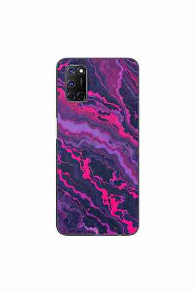 OEM Husa compatibila cu Oppo A72 Silicon Gel Tpu Model Midnight Rose Marble