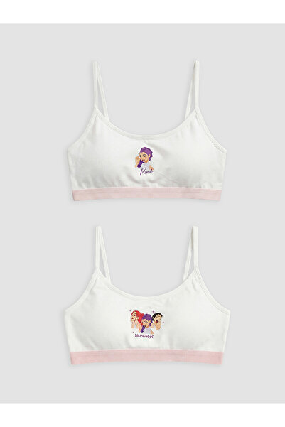 LC Waikiki Vizyon New Season K-Pop Demon Hunters Printed Girls' Bustier 2-Pie...