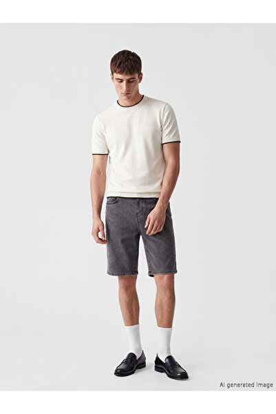 LC Waikiki Nevavm Regular Fit Men's Jean Shorts with Difference