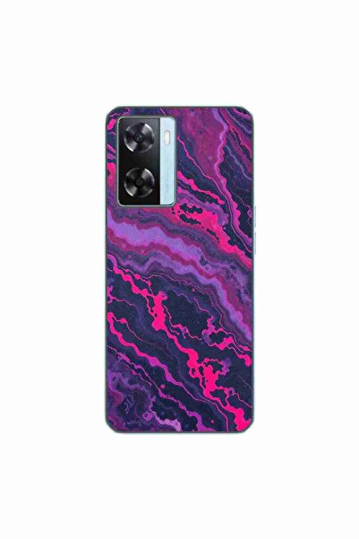 OEM Husa compatibila cu Oppo A57s Silicon Gel Tpu Model Midnight Rose Marble