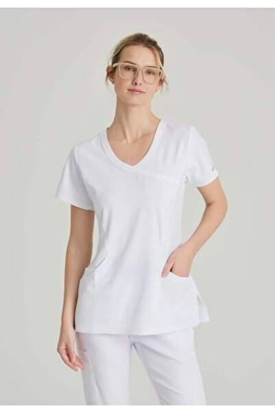 unkown Skechers Reliance White Scrub Jacket - 3 Functional Pockets & Ideal Me...