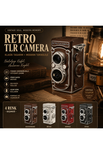 idragon LK019 Retro Mini Kamera Dijital Fotoğraf ve Video Kamerası Taşınabili...