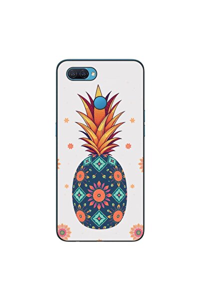 OEM Husa compatibila cu Oppo A12 Silicon Gel Tpu Model Floral Pineapple