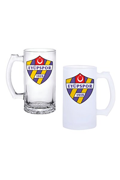 Ghostbastır Eyüpspor Beer Glass with Handle, Available in Frosted or Transpar...