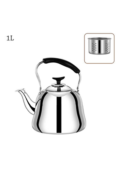 Choice 1L Stainless Steel Whistling Teakettle Thickened Gas Stove Induction C...