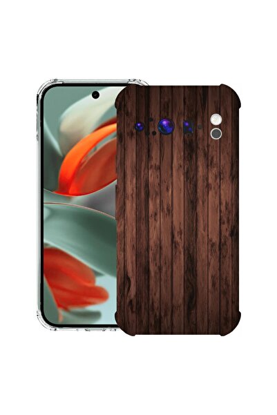 bestcase Калъф за Google Pixel 9 Pro XL, Удароустойчив 1.5ММ, Орехово дърво, ...