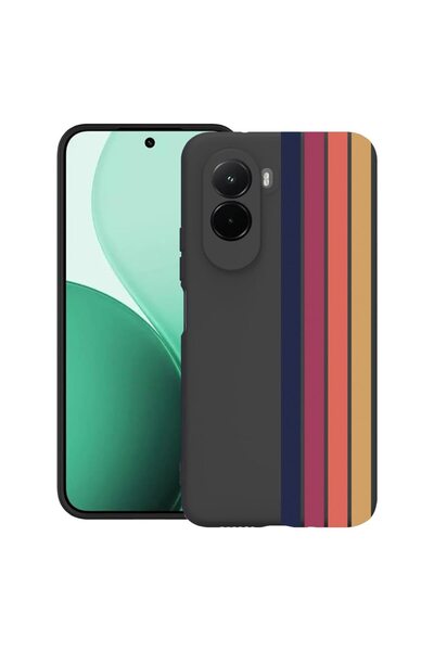 bestcase Υπέρλεπτη Θήκη TPU Συμβατή με Poco M7, με Σχέδιο Ρετρό Γραμμών, 3119...