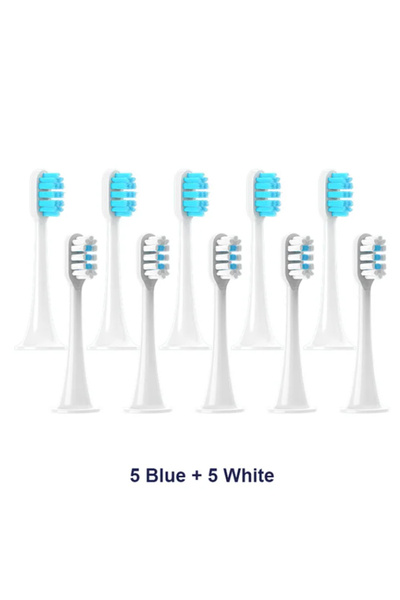 Choice1 5Blue 5White Replacement Brush Heads For Mijia T300/T500/T700 Sonic E...